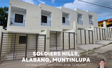 2BR TOWNHOUSE FOR SALE IN SOLDIERS HILLS SUBDIVISION @ 4,350,000 only! RFO and BRAND NEW!