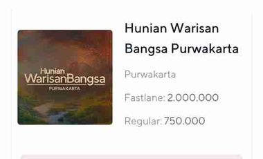 Hunian Warisan bangsa cicilan 700rb / jadi Juragan Kos