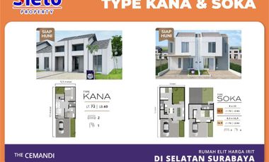RUMAH THE CEMANDI SIDOARJO  Hunian Stylish & Nyaman untuk Keluarga Muda, New Type Aster 1 Lantai Cicilan hanya 1,9 juta/bulan