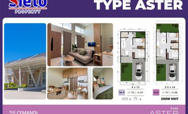 RUMAH THE CEMANDI SIDOARJO  Hunian Stylish & Nyaman untuk Keluarga Muda, New Type Aster 1 Lantai Cicilan hanya 1,9 juta/bulan
