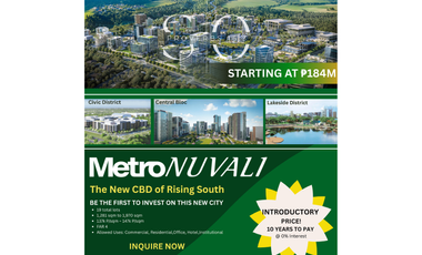 Metro Nuvali CBD Commercial Lot for Sale Sta. Rosa Laguna