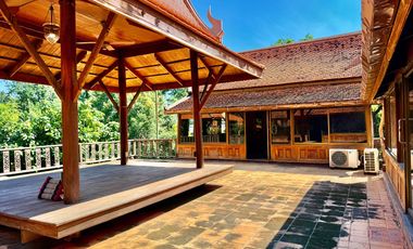 Traditional Thai-style house for rent by the Chao Phraya River, Mueang District, Ayutthaya.