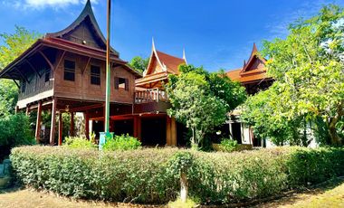 Traditional Thai-style house for rent by the Chao Phraya River, Mueang District, Ayutthaya.