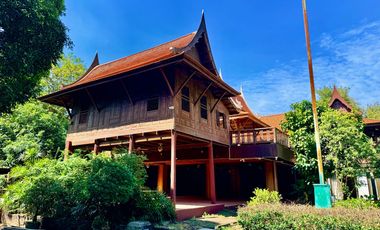 Traditional Thai-style house for rent by the Chao Phraya River, Mueang District, Ayutthaya.