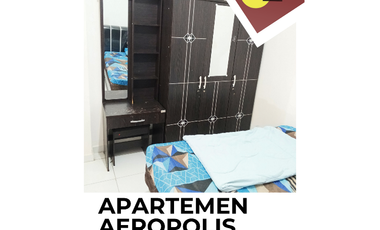 disewakan perbulan apartemen studio termurah aeropolis tangerang sebrang bandara Soekarno-Hatta Neglasari banten ar3 tower 3 lengkap furnished full furniture