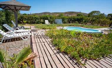 Venta de parcela de 2 has, casa, cabaña, agua de pozo, electricidad y piscina. Las Barrancas, Coquimbo. $160 mm