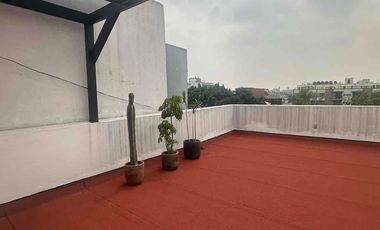 Depto amueblado en renta en Col. Roma sur frente a mercado Medellín.