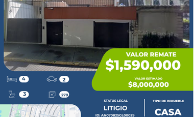 Propiedad en Remate Bancario | Campestre Churubusco | Gran Precio