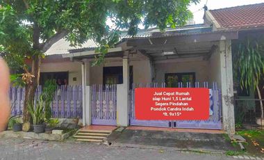 Waru Sidoarjo | Jual Rumah Murah 1,5 Lt 135 m² Pondok Candra Tol Juanda Tambak Sumur MERR Wadungasri Berbek UINSA RSIA Bunda RS Mitra Keluarga Rungkut Surabaya