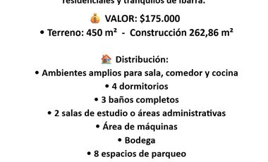 🏢 AMPLIA PROPIEDAD EN VENTA – IDEAL PARA EMPRESAS O INSTITUCIONES | IBARRA frente al parque El Sol