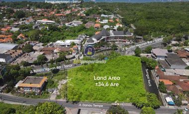 DISEWAKAN  LOKASI TANAH DIKAWASAN PREMIUM JL. BYPASS SANUR - BALI.