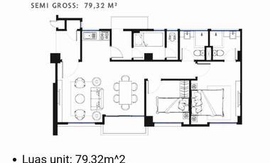 TERMURAH Apartemen Primrose Condovilla Semi Furnish, Summarecon Bekasi