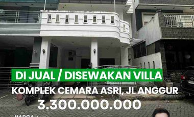 DIJUAL DAN DISEWAKAN VILLA SIAP HUNI FURNISHED DI KOMPLEK CEMARA ASRI JL ANGGUR