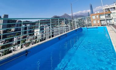Departamento Estudio a Media Cuadra de Providencia, a pasos del Metro. Terraza Mirador Piscina Vista Panorámica