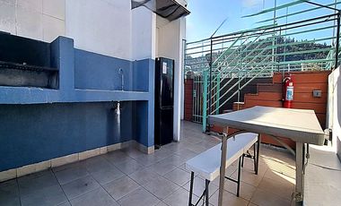 Departamento Estudio a Media Cuadra de Providencia, a pasos del Metro. Terraza Mirador Piscina Vista Panorámica