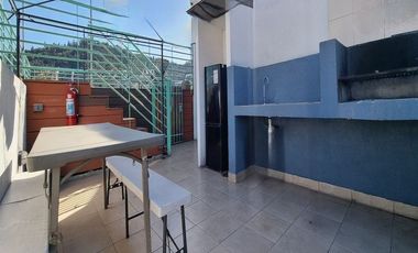 Departamento Estudio a Media Cuadra de Providencia, a pasos del Metro. Terraza Mirador Piscina Vista Panorámica