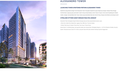 Alessandro Tower CitraLand Vittorio Surabaya (Largest Wiyung Superblock) - DP Disubsidi