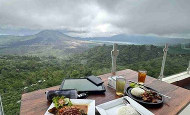dijual restorant view gunung batur dan danau lokasi kintamani