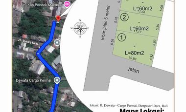 Promo hunian baru 2lt free pajak cargo dewata dkt taman rama jl 5mtr