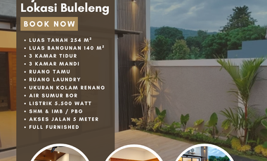Villa Baru yang Indah di Sawah Dijual di Lovina, Buleleng, Bali