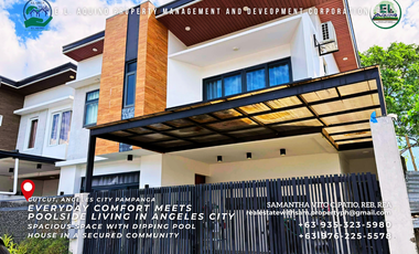 4 Bedroom Fully Furnished 2-Storey House with Pool for Rent in Cutcut Angeles City Pampanga