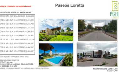 Ultimos terrenos en PASEOS LORETTA