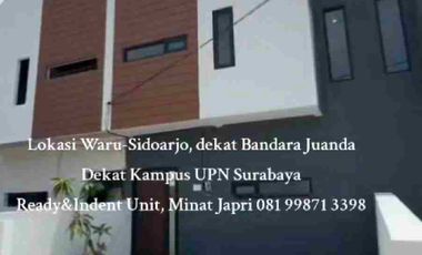 Rumah Gress Ready Unit Start 600Jt The Oso di Waru Sidoarjo mepet Bandara&Dekat Merr jg UPN