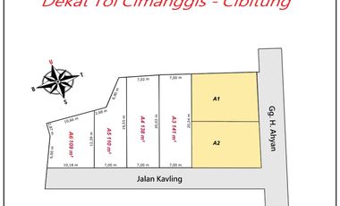 100 Juta-an Kavling SHM Dekat Pintu Tol Burangkeng, Bisa Cicilan Bunga 0%