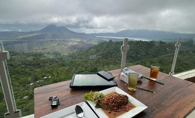 Dijual: Hotel & Restoran 6 Lantai dengan Pemandangan Danau dan Gunung Batur — Penelokan, Kintamani, Bali