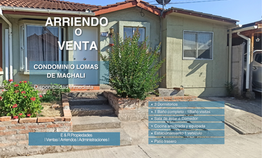 ARRIENDO O VENTA CONDOMINIO LOMAS DE MACHALI