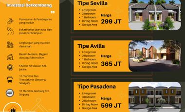 Rumah baru termurah KPR DP suka suka disamping BSD Gading Serpong