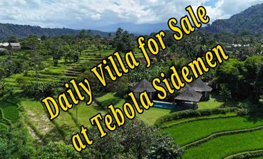 a daily Villa for Sale at Tebola Sidemen Traditional Village Karangasem Bali