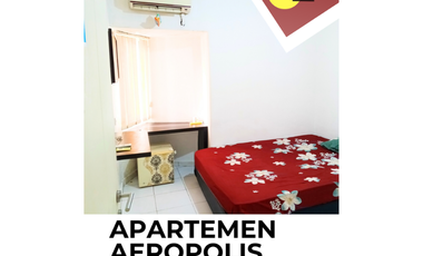 sewa bulanan apartemen Aeropolis Neglasari Tangerang Banten seberang bandara Soekarno-Hatta studio full furniture aeropolis residence 2 ar2 furnished lengkap termurah