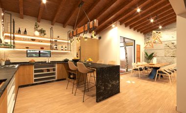 Lago I Residencia de un Nivel, Nueva, Amueblada y Equipada, con Alberca, Jardín y Terraza.