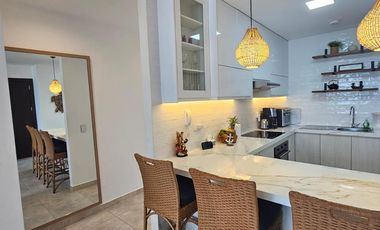 En venta departamento totalmente amoblado en Punta Blanca, Condominio almar, Ruta del Spondylus, Santa Elena
