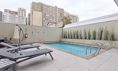 ARRIENDA DEPARTAMENTO AMOBLADO, 2D 2B 1B 59MTS2 SANTIAGO