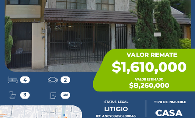 Inversión Segura: Casa en Remate Bancario en Tlalpan