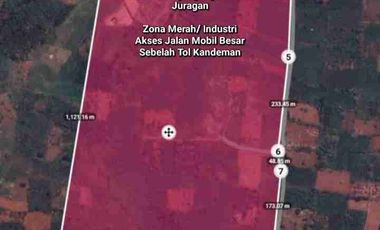 DIJUAL TANAH INDUSTRI BATANG, LUAS 52HA
