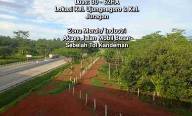 DIJUAL TANAH INDUSTRI BATANG, LUAS 52HA