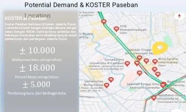Kost Investasi Siap Jalan Paseban Jakarta Pusat 40 Kamar Terisi Penuh