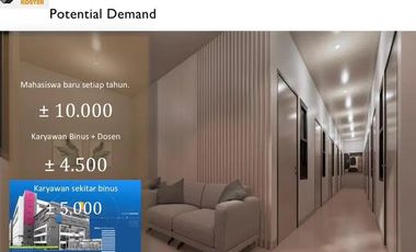 Kost Full Okupansi Dekat BINUS Full Furnished Income 78 Juta per Bulan