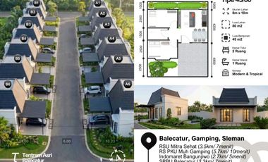 RUMAH MODERN CANTIK MURAH DALAM CLUSTER DI GAMPING