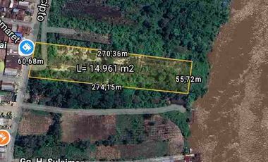 Tanah Tepi Jalan Adisucipto sampai Sungai Kapuas 60x270