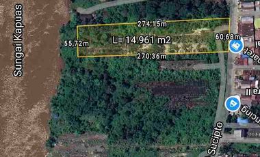 Tanah Tepi Jalan Adisucipto sampai Sungai Kapuas 60x270