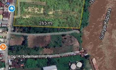 Tanah Tepi Jalan Adisucipto sampai Sungai Kapuas 60x270