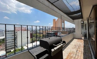 Estupendo departamento en 2 niveles con o sin muebles y terraza, cerca Palacio de Hierro!