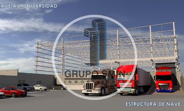 BODEGA COMERCIAL DE 3,000 M2 EN RENTA EN AVENIDA UNIVERSIDAD