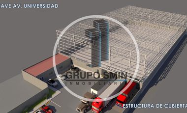 BODEGA COMERCIAL DE 3,000 M2 EN RENTA EN AVENIDA UNIVERSIDAD