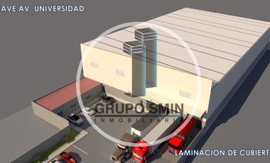 BODEGA COMERCIAL DE 3,000 M2 EN RENTA EN AVENIDA UNIVERSIDAD