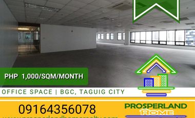 OFFICE SPACE FOR LEASE – BGC, TAGUIG CITY